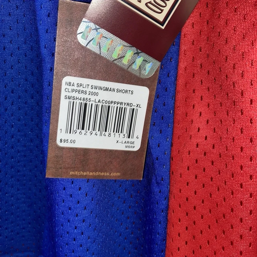 NWT Mitchell & Ness Los Angeles Clippers 2000 Split Swingman Shorts Mens XL